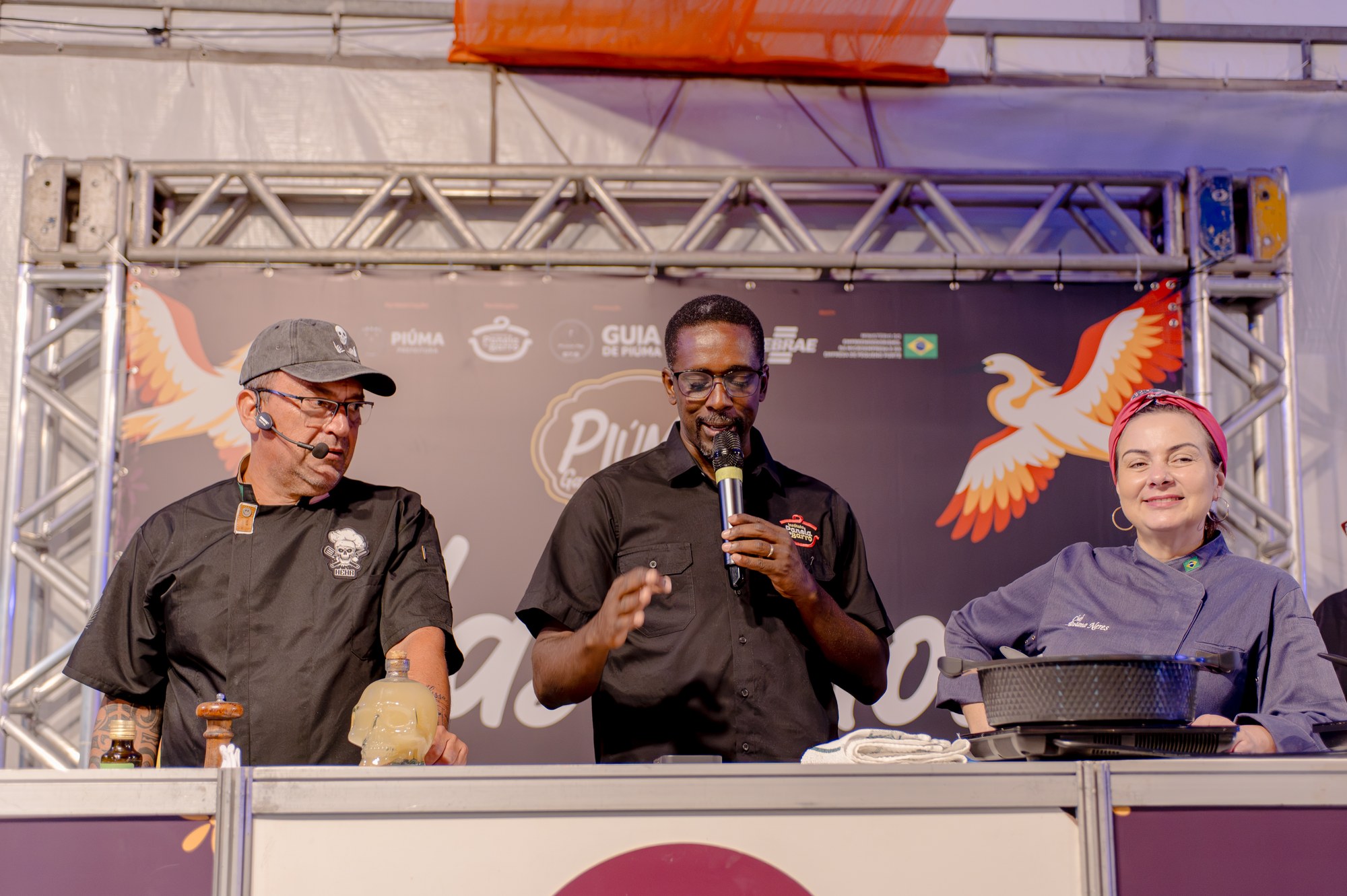 Participantes das aulas-show do Piúma Gastronomia.