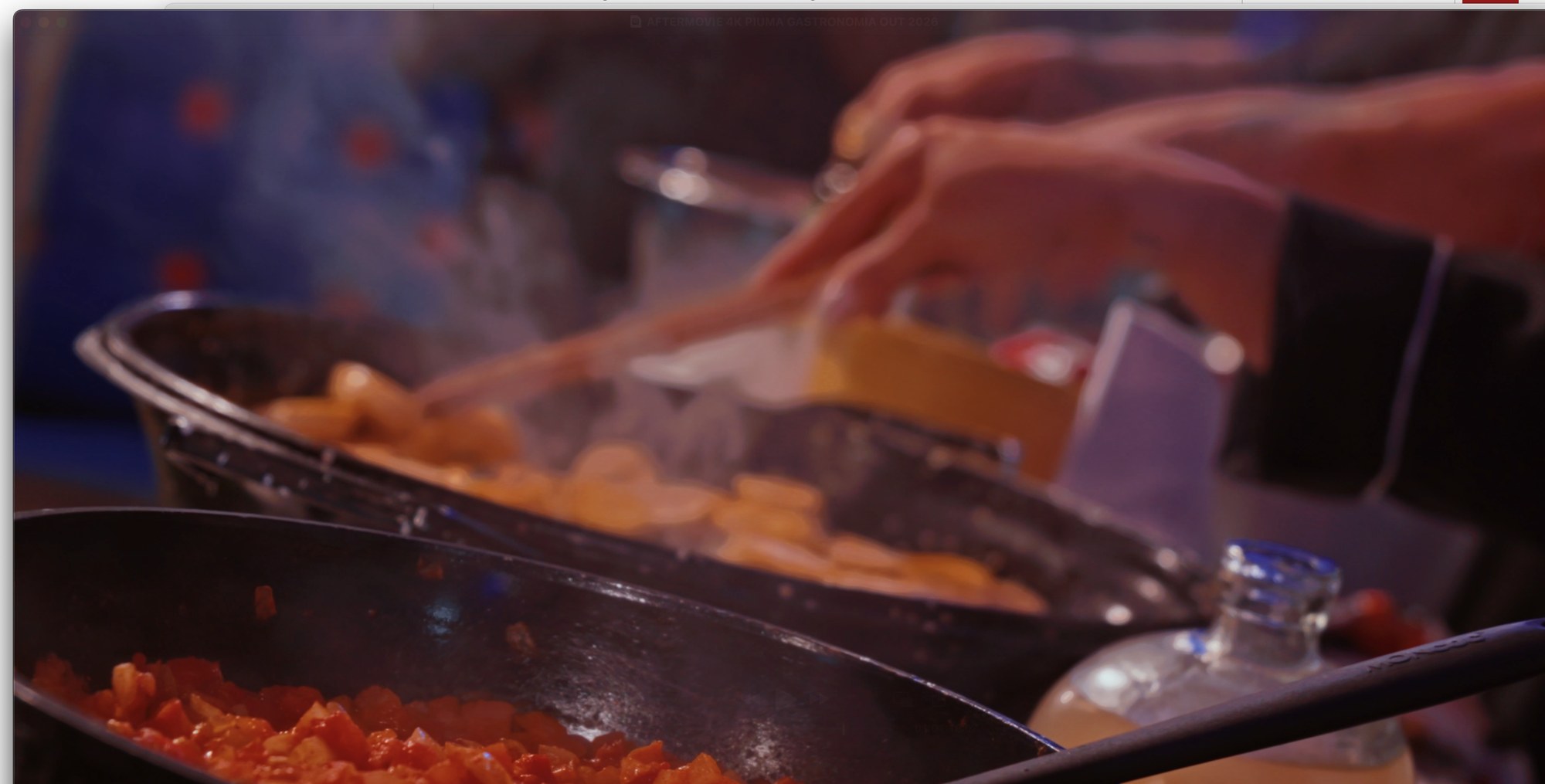 Sabores preparados durante a programação gastronômica.